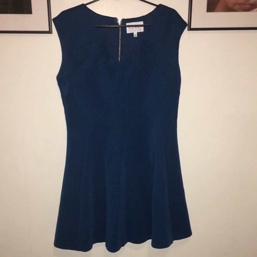 Nicole Miller New York Blue Mini Dress Size 14 Sleeveless